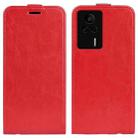 For Xiaomi Redmi K60E R64 Texture Vertical Flip Leather Phone Case(Red) - 1