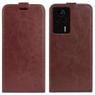 For Xiaomi Redmi K60E R64 Texture Vertical Flip Leather Phone Case(Brown) - 1