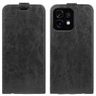 For Motorola Moto X40 R64 Texture Vertical Flip Leather Phone Case(Black) - 1