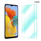 For Samsung Galaxy M14 2pcs ENKAY Hat-Prince 0.26mm 9H 2.5D High Aluminum-silicon Tempered Glass Film - 1