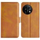 For OnePlus 11 Dual-side Magnetic Buckle Leather Phone Case(Yellow) - 1