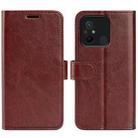For Xiaomi Redmi 12C R64 Texture Horizontal Flip Leather Phone Case(Brown) - 1