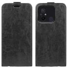 For Xiaomi Redmi 12C R64 Texture Single Vertical Flip Leather Phone Case(Black) - 1