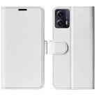 For Motolora Moto G53 5G R64 Texture Horizontal Flip Leather Phone Case(White) - 1