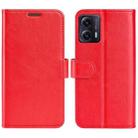 For Motolora Moto G53 5G R64 Texture Horizontal Flip Leather Phone Case(Red) - 1