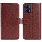 For Motorola Moto G73 R64 Texture Horizontal Flip Leather Phone Case(Brown) - 1