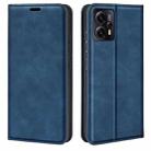 For Motorola Moto G23 4G / G13 4G Retro-skin Magnetic Suction Leather Phone Case(Dark Blue) - 1