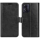 For Motorola Moto E13 R64 Texture Horizontal Flip Leather Phone Case(Black) - 1