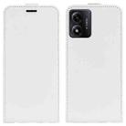 For Motorola Moto E13 R64 Texture Single Vertical Flip Leather Phone Case(White) - 1