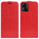 For Motorola Moto E13 R64 Texture Single Vertical Flip Leather Phone Case(Red) - 1