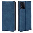For Motorola Moto G53 5G Retro-skin  Magnetic Suction Leather Phone Case(Dark Blue) - 1