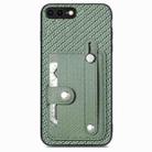For iPhone SE 2022 / 2020 / 7 / 8 Wristband Kickstand Card Wallet Back Cover Phone Case with Tool Knife(Green) - 1