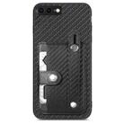 For iPhone 7 Plus / 8 Plus Wristband Kickstand Card Wallet Back Cover Phone Case with Tool Knife(Black) - 1