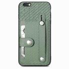 For iPhone 6 / 6s Wristband Kickstand Card Wallet Back Cover Phone Case with Tool Knife(Green) - 1