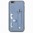 For  iPhone 6 Plus / 6s Plus Wristband Kickstand Card Wallet Back Cover Phone Case with Tool Knife(Blue) - 1