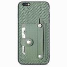 For  iPhone 6 Plus / 6s Plus Wristband Kickstand Card Wallet Back Cover Phone Case with Tool Knife(Green) - 1