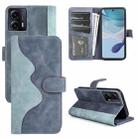 For Motorola Moto G53 Stitching Horizontal Flip Leather Phone Case(Blue) - 1