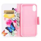 Colored Drawing Pattern Horizontal Flip Leather Case for Huawei Y9 2019, with Holder & Card Slots & Wallet(Two Butterflies) - 1