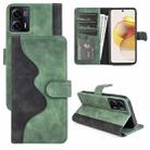 For Motorola Moto G73 Stitching Horizontal Flip Leather Phone Case(Green) - 1