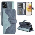 For Motorola Moto G73 Stitching Horizontal Flip Leather Phone Case(Blue) - 1