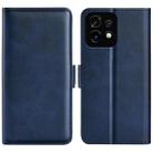 For Motorola Moto X40 Dual-side Magnetic Buckle Horizontal Flip Leather Phone Case(Dark Blue) - 1