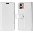 For Motorola Moto G32 R64 Texture Horizontal Flip Leather Phone Case(White) - 1