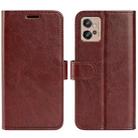 For Motorola Moto G32 R64 Texture Horizontal Flip Leather Phone Case(Brown) - 1