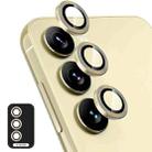 For Samsung Galaxy A14 / A34 ENKAY Hat-Prince 9H Rear Camera Lens Aluminium Alloy Ring Tempered Glass Film(Golden) - 1