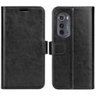 For Motorola Moto Edge 2022 R64 Texture Horizontal Flip Leather Phone Case(Black) - 1