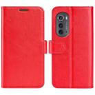 For Motorola Moto Edge 2022 R64 Texture Horizontal Flip Leather Phone Case(Red) - 1