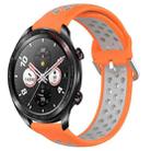 For Honor Watch Dream 22mm Perforated Breathable Sports Silicone Watch Band(Orange+Grey) - 1