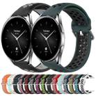 For Xiaomi Watch S2 46mm 22mm Perforated Breathable Sports Silicone Watch Band(Black+Grey) - 3