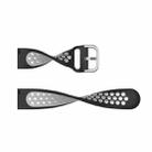 For Xiaomi Watch S2 46mm 22mm Perforated Breathable Sports Silicone Watch Band(Black+Grey) - 5