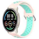 For Xiaomi MI Watch Sport 22mm Perforated Breathable Sports Silicone Watch Band(Pink+ Water Duck) - 1