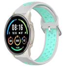 For Xiaomi MI Watch Sport 22mm Perforated Breathable Sports Silicone Watch Band(Grey+Water Duck) - 1