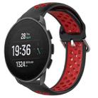 For Suunto 9 Peak Pro 22mm Perforated Breathable Sports Silicone Watch Band(Black+ Red) - 1