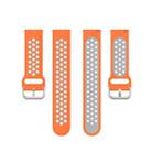 For Suunto 9 Peak 22mm Perforated Breathable Sports Silicone Watch Band(Grey+Water Duck) - 6