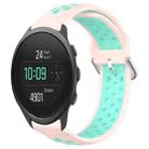 For Suunto 5 Peak 22mm Perforated Breathable Sports Silicone Watch Band(Pink+ Water Duck) - 1