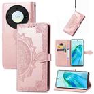 For Honor X40 Mandala Flower Embossed Leather Phone Case(Rose Gold) - 1