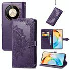 For Honor X50 Mandala Flower Embossed Leather Phone Case(Purple) - 1
