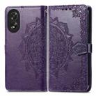 For Honor X5 Plus Mandala Flower Embossed Leather Phone Case(Purple) - 1