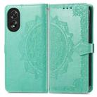 For Honor X5 Plus Mandala Flower Embossed Leather Phone Case(Green) - 1