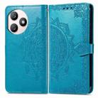 For Honor X50i+ Mandala Flower Embossed Leather Phone Case(Blue) - 1