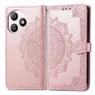 For Honor X50i+ Mandala Flower Embossed Leather Phone Case(Rose Gold) - 1