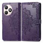 For Honor X50i+ Mandala Flower Embossed Leather Phone Case(Purple) - 1