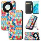 For Honor X40 CaseNeo Colorful Magnetic RFID Anti-theft Leather Phone Case(Colorful) - 1