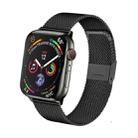 Milan Metal Steel Mesh Integrated Buckle Watch Band For Apple Watch Series 8&7 41mm(Black) - 1