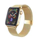 Milan Metal Steel Mesh Integrated Buckle Watch Band For Apple Watch Series 8&7 41mm(Gold) - 1