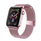 Milan Metal Steel Mesh Integrated Buckle Watch Band For Apple Watch Series 8&7 41mm(Pink) - 1