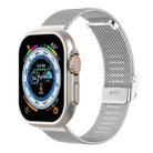 Milan Metal Steel Mesh Integrated Buckle Watch Band For Apple Watch Ultra 49mm / Series 8&7 45mm(Siler) - 1